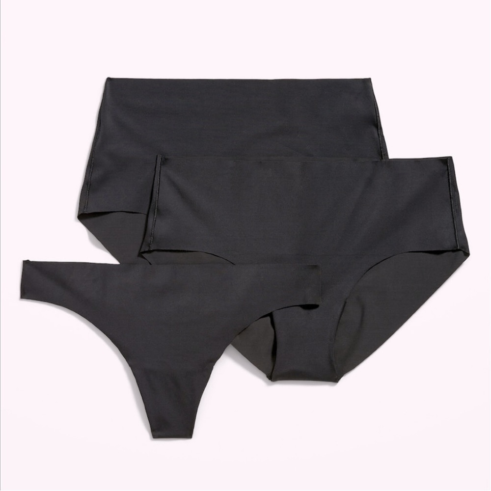 Old Navy Black 3-Pack Variety Soft-Knit No-Show Underwear ON11.5